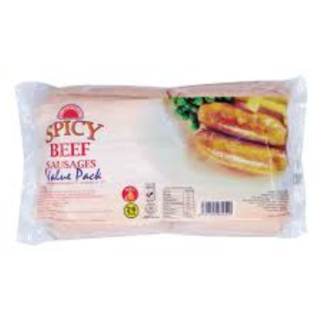 FCL SPICY BEEF SAUSAGE V/P 1KG